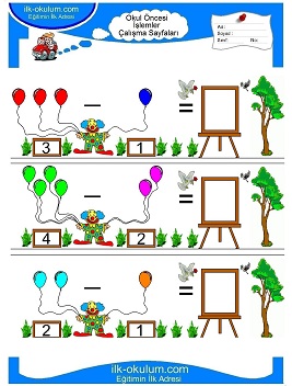 Çocuklar İçin toplam işlemi yaprak testleri 